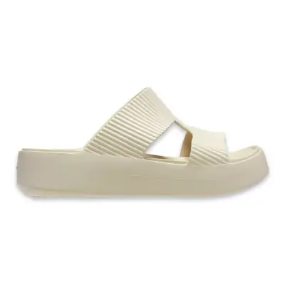 Crocs 210701 Getaway Groove Platform Hstrap Çift Bantli Krem Kadın Terlik - 2