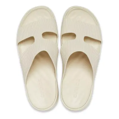 Crocs 210701 Getaway Groove Platform Hstrap Çift Bantli Krem Kadın Terlik - 3