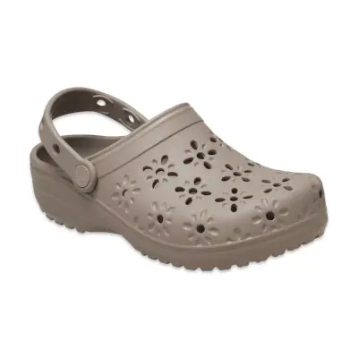 Crocs 210927 Classic Floral Cut Out Clog Karamel Unisex Terlik 