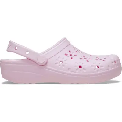 Crocs 210927 Classic Floral Cut Out Clog Pembe Unisex Terlik - 2