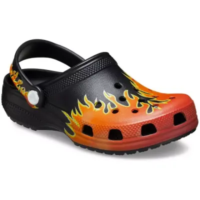 Crocs 210993 Classic Flames Clog K Siyah-Kırmızı Çocuk Terlik - 1