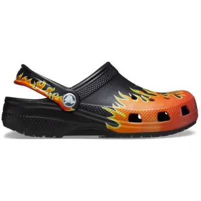 Crocs 210993 Classic Flames Clog K Siyah-Kırmızı Çocuk Terlik - 2