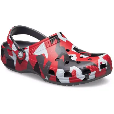 Crocs 211009 Geo Camo Clog Kırmızı Unisex Terlik - 1