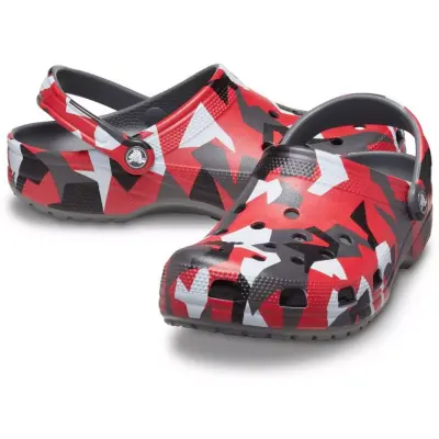 Crocs 211009 Geo Camo Clog Kırmızı Unisex Terlik - 4