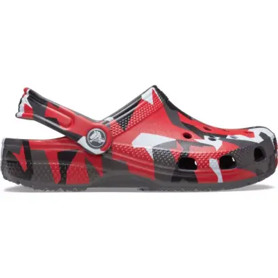 Crocs 211171 Classic Geo Camo Clog K Kırmızı Çocuk Terlik - 2