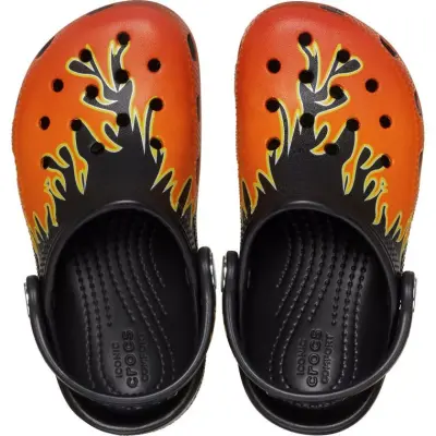 Crocs 211214 Classic Flames Clog T Siyah-Kırmızı Çocuk Terlik - 3