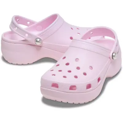Crocs 211231 Classic Platform Pearl Clog Pembe Unisex Terlik - 4