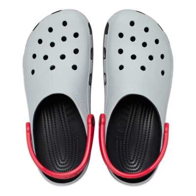 Crocs 211265 Classic Retro Sport Clog T Gri-Turuncu Çocuk Terlik - 3