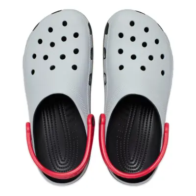 Crocs 211265 Classic Retro Sport Clog T Gri-Turuncu Çocuk Terlik - 3