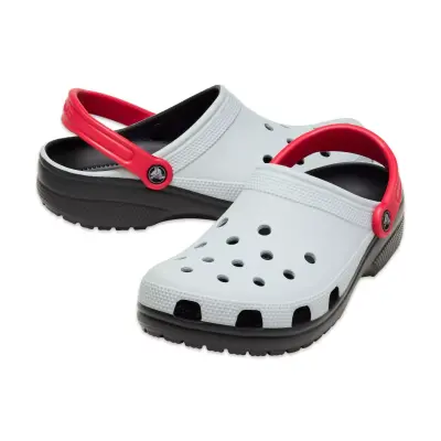 Crocs 211265 Classic Retro Sport Clog T Gri-Turuncu Çocuk Terlik - 4