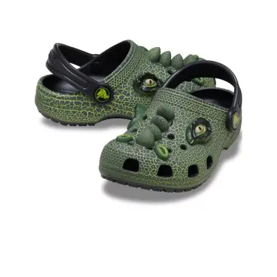 Crocs 211372 Classic Iam Scary Dino Clog T Siyah Çocuk Terlik - 4