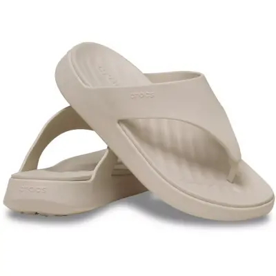 Crocs 212018 Getaway Triangle Flip Krem Unisex Terlik - 4