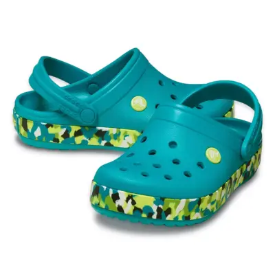 Crocs 212524 Crocband Glow Confetti Bandcgt Yeşil Çocuk Terlik - 4