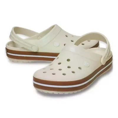 Crocs 212775 Crocband Gum Clog K Krem Çocuk Terlik - 4