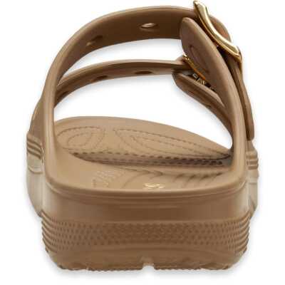 Crocs 213316 Saturday Metallic Buckle Sandal W Çift Bant Bej Unisex Terlik - 4