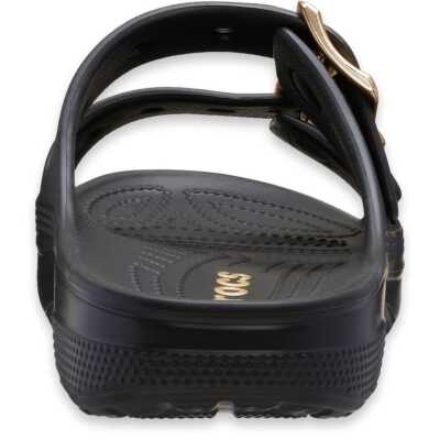 Crocs 213316 Saturday Metallic Buckle Sandal W Çift Bant Siyah Unisex Terlik - 4