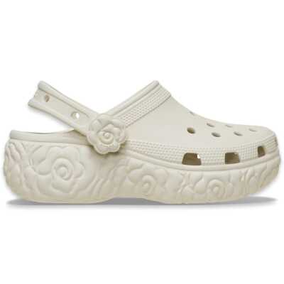 Crocs 213447 Classic Platform Bloom Clog Krem Kadın Terlik - Crocs