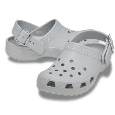 Crocs 213543 Classic Metallic Buckle Clog Gri Unisex Terlik - Crocs (1)