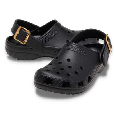 Crocs 213543 Classic Metallic Buckle Clog Siyah Unisex Terlik - Crocs (1)