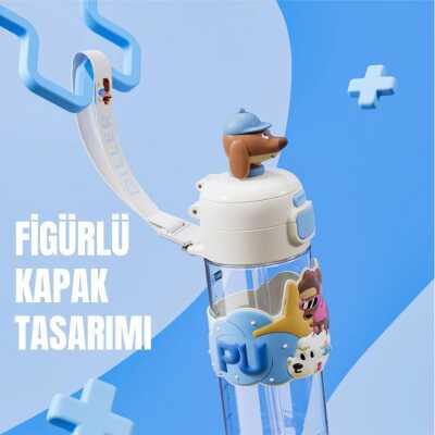 Diller D2537 600 Ml Boyun Askili Tritan Su Matarası Mavi Unisex Suluk & Matara - 3
