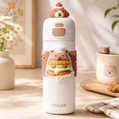 Diller D9351 480 Ml Paslanmaz Çelik Termos Kahverengi Unisex Termos Ve Mug - 4