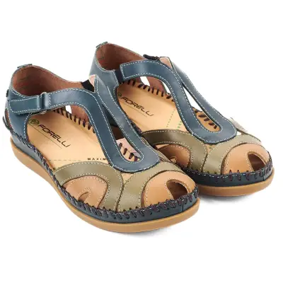 Forelli 22521Z Sally Comfort Mavi Kadın Sandalet - 2