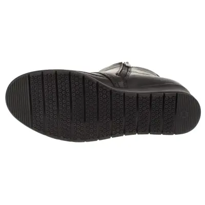 Forelli 25157 Moly Comfort Fermuarlı Siyah Kadın Bot - 5