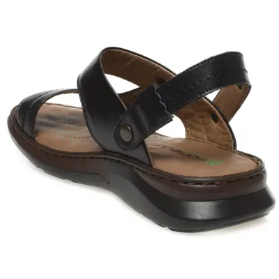 Forelli 40507 Urla Deri Siyah Erkek Terlik - 4