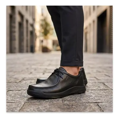 Forelli Bozca Günlük Deri Siyah Erkek Ayakkabı - Forelli (1)