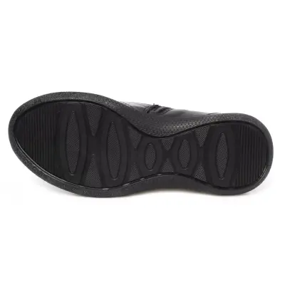 Forelli Emma 27951 Hallux Deri Fermuarlı Siyah Kadın Bot - 5