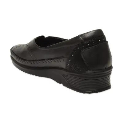 Forelli Gulis 48007 Günlük Deri Siyah Kadın Ayakkabı - 4