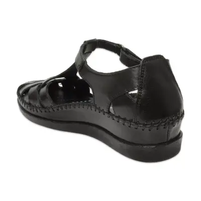 Forelli Larni-Z 22526 Günlük Siyah Kadın Sandalet - 4