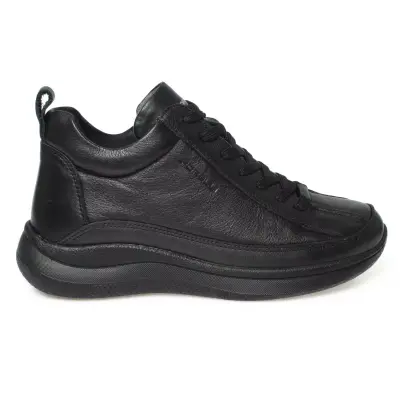 Forelli Neva 27954 Comfort Deri Siyah Kadın Bot - 2