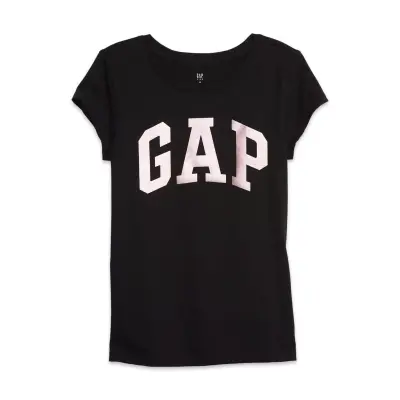 Gap 460525 V-Hs Ss Value Logo Tee T Siyah-Beyaz Kadın T-Shirt 