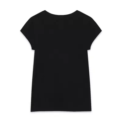 Gap 460525 V-Hs Ss Value Logo Tee T Siyah-Beyaz Kadın T-Shirt - GAP (1)