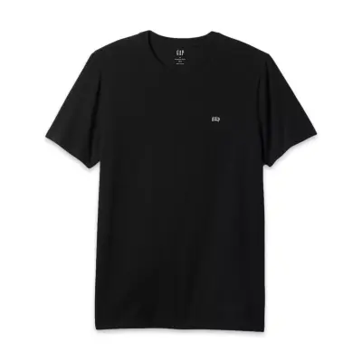 Gap 502022 V-Frch Everyday Soft Micro Logo Crew Siyah Erkek T-Shirt 