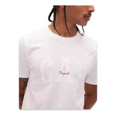 Gap 542246 V-Frch Everyday Sof Tee T Kırık Beyaz Erkek T-Shirt - GAP (1)