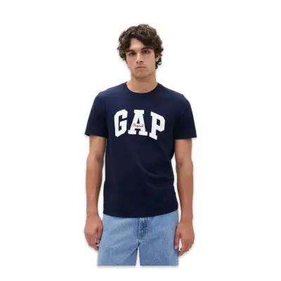 Gap 542246 V-Frch Everyday Sof Tee T Lacivert Erkek T-Shirt - 1