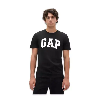 Gap 542246 V-Frch Everyday Sof Tee T Siyah Erkek T-Shirt 