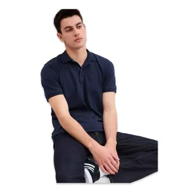 Gap 550531 -Stretch Pique Polo T Lacivert Erkek T-Shirt - GAP (1)