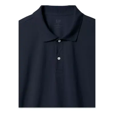 Gap 550531 -Stretch Pique Polo T Lacivert Erkek T-Shirt - 5