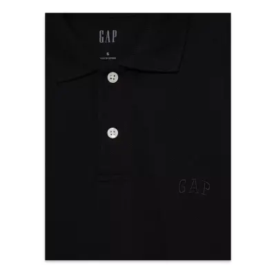 Gap 586306 F-Logo Pk Polo Siyah Unisex T-Shirt - 5