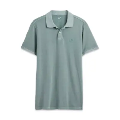 Gap 586306 F-Logo Pk Polo Yeşil Unisex T-Shirt - 1