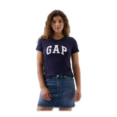 Gap 72955 V-Gap Ss Clsc Tee T Lacivert Kadın T-Shirt - 1