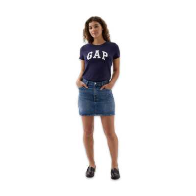 Gap 72955 V-Gap Ss Clsc Tee T Lacivert Kadın T-Shirt - 3