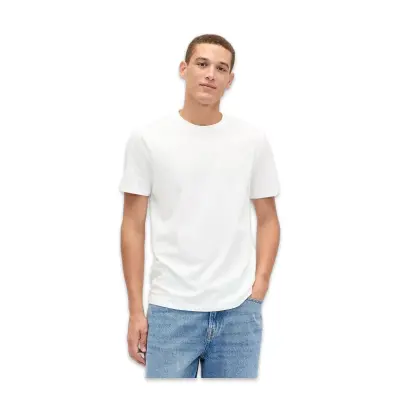 Gap 799323 V-Frch Mini Logo Tee New T Kırık Beyaz Erkek T-Shirt - 1