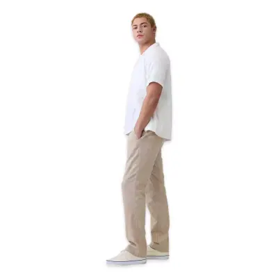Gap 873627 V-Straight Linen Cotton Pant Haki Erkek Pantolon - 2