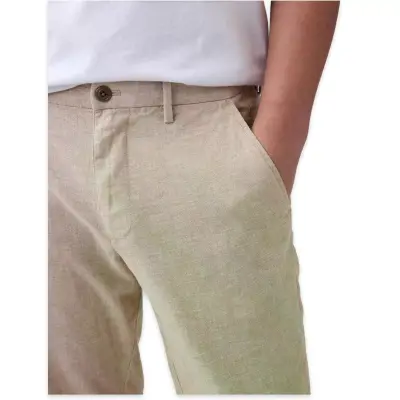 Gap 873627 V-Straight Linen Cotton Pant Haki Erkek Pantolon - 5