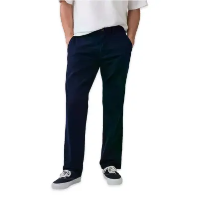 Gap 873627 V-Straight Linen Cotton Pant Lacivert Erkek Pantolon 