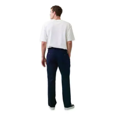 Gap 873627 V-Straight Linen Cotton Pant Lacivert Erkek Pantolon - 4